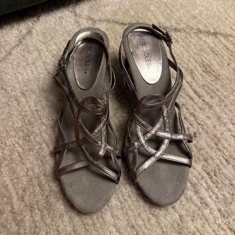 Aerosoles Women's Silver and Grey Footwear